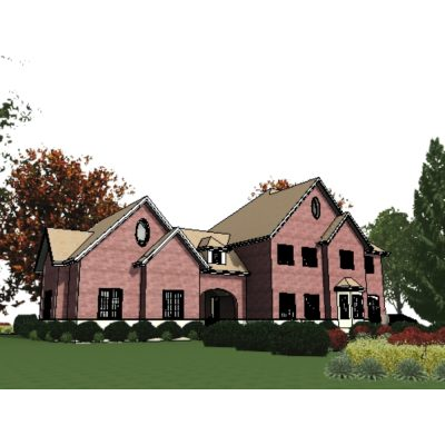 Manor villa house 3d and 2d revit project