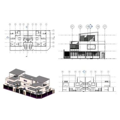 Duplex home modern detailed project