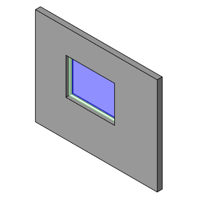 Fixed Rectangular Window with Trim