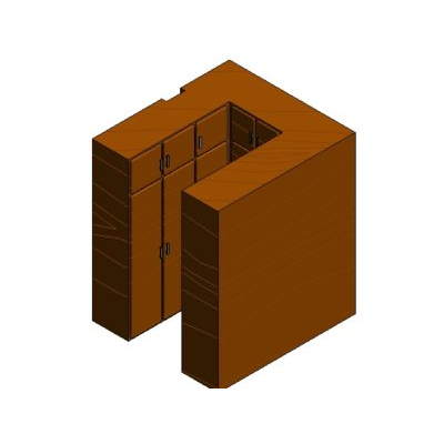 Wardrobe in u for suite