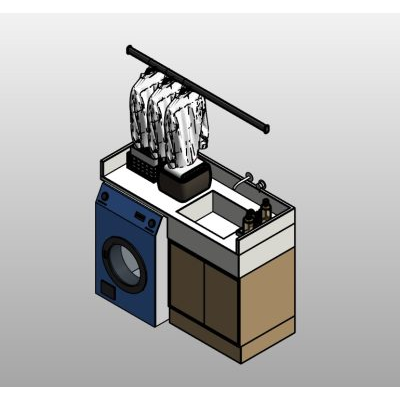 Laundry Center with Hanging Rack