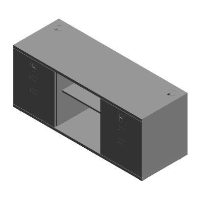 09-VP ST Desk-support credenza unit