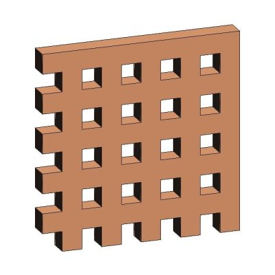 Breeze block wall panel