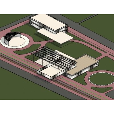 Skate park and site concept in revit