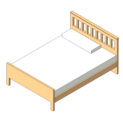 Classic Wooden Slat Bed