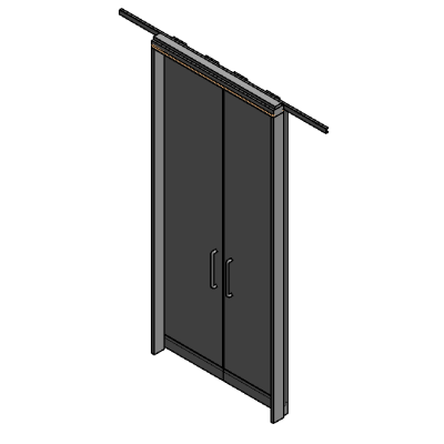 Haworth Double Glass Sliding Partition