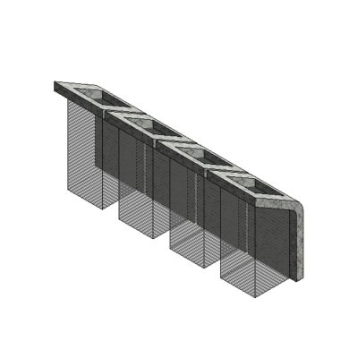 Modern parametric trash can modeled in revit.