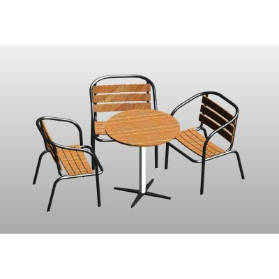 Marquise table set with modern chairs