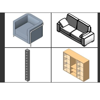Revit furniture for living room