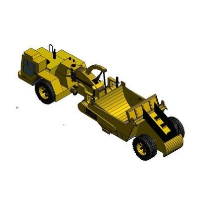Caterpillar scraper 3d
