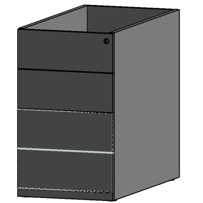 10-Desk height pedestals without top Metal