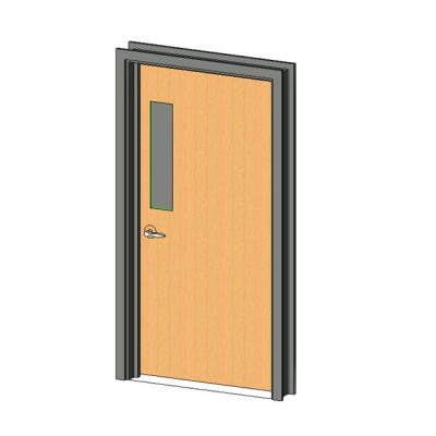 Chapel door with Sidelights 26 Wooden door with narrow vision panel