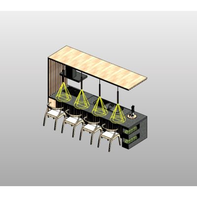 Contemporary Kitchen Island with Seating