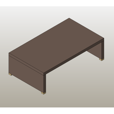 Coffee table with modern sleek finish