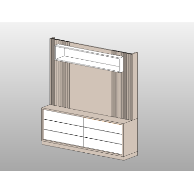 Modern TV Stand with Shelves