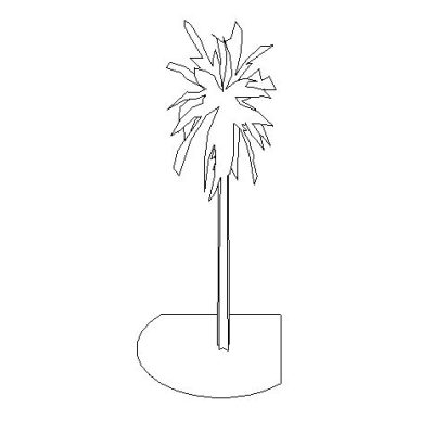 Palm tree modern minimalist 3D 3 Palm revit
