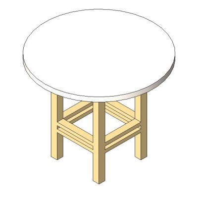 Round dining table for 4 people