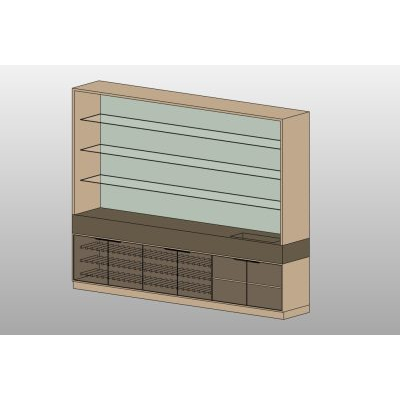 Wine Rack with Shelves