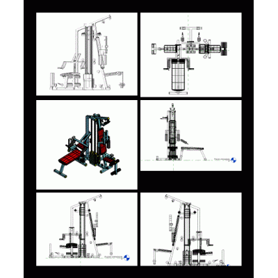 Multiple gym machine