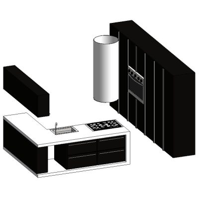 Sleek U-Shaped Kitchen Design