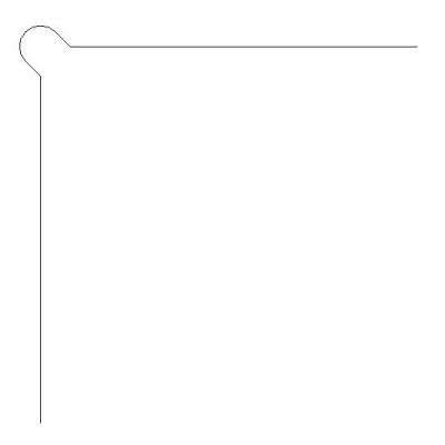 Plaster wall profile detailed 2D