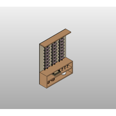 Wine Rack with Shelf