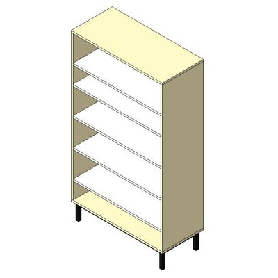 Shelving unit with 4 open shelves