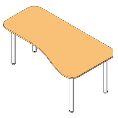 Corner desk with modern wooden top
