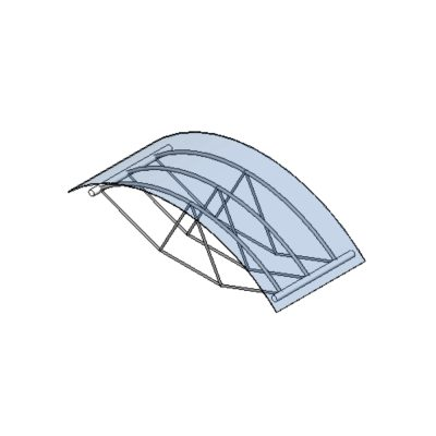 Commercial glazed entrance canopy - revit 2017