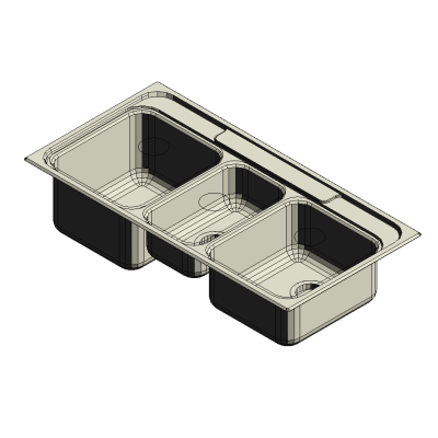 Kohler - K-3248-1 Ballad Triple Basin Sink 1328