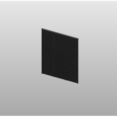 Three-Panel Black Screen