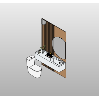 Elegant Bathroom with Vanity and Toilet