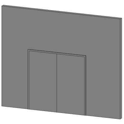 Double Egress Door w HM frame