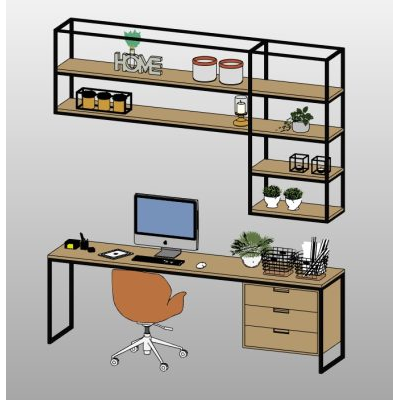 Modern Home Office Desk 9 Home Office Desk with Shelves