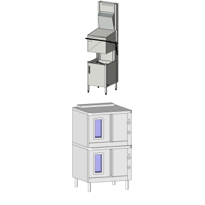 Hood-Type Dishwasher with Rear Filter