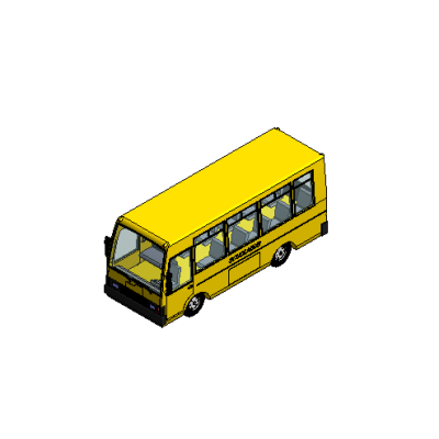 Tour bus with modern red accents 8 Yellow Mini School