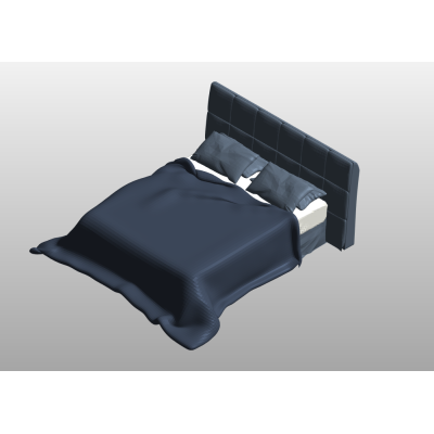 Wide Frame Contemporary Bed