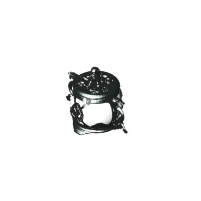 Black Ornate Container with Lid
