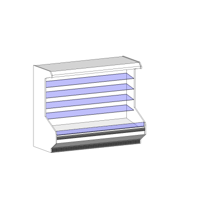 Open Multi-Shelf Refrigerated Display Case