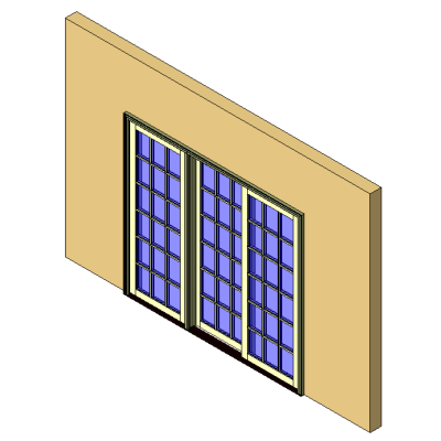 Kolbe Ultra Series Garden-Aire Sliding Patio Door 3-Wide Units 6474