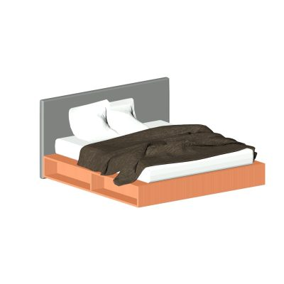 Madrid bed with modern headboard