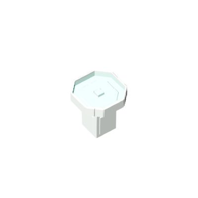 Elegance in White: Octagonal Garden Fountain