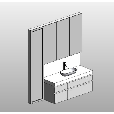 Elegant Bathroom Set with Mirror