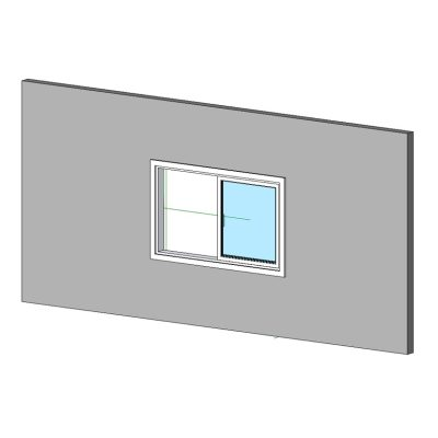 Sliding window modern two-panel design