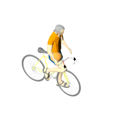 Cyclist on Road Bike