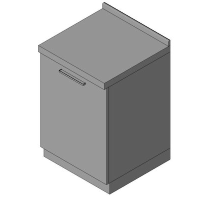 Compact Single-Door Kitchen Unit