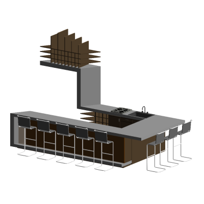 Luxurious Onyx Bar with Integrated Kitchenette
