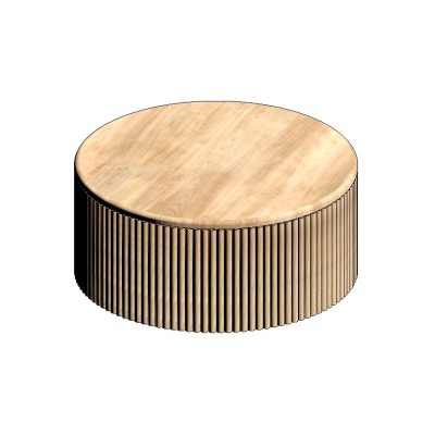 Circular Ribbed Coffee Table