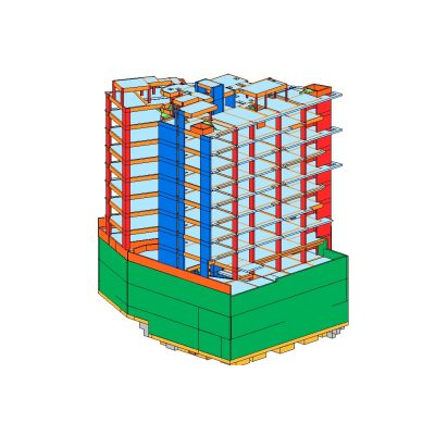 8-Level Reinforced Concrete Structural Project - La Molina