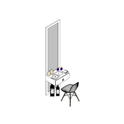 Mirror with Nightstand